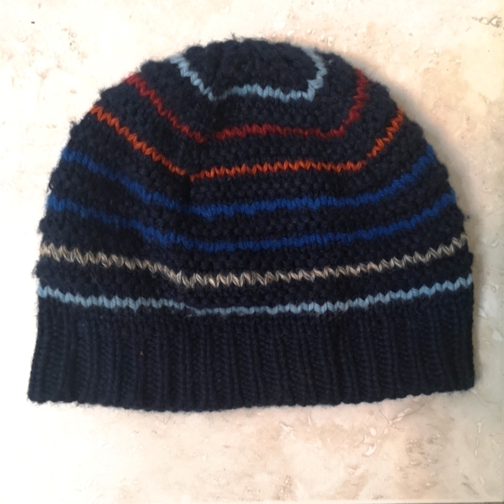 DISCOVER Navy Striped Multicolor Hats at TheStyleMinr.com